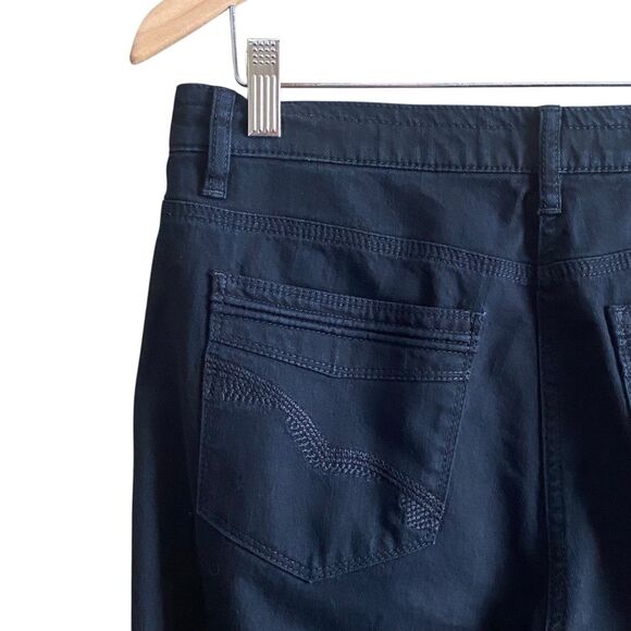 Luisa Cerano Womens Size 8 Black Jeans Flare Leg Pockets - Picture 9 of 12